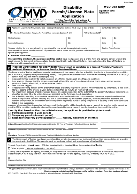 14 Dmv Handicap Form Templates free to download in PDF