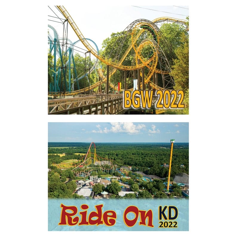2022 VA Theme Park Calendar 2 Pack Ft. Busch Gardens and Kings