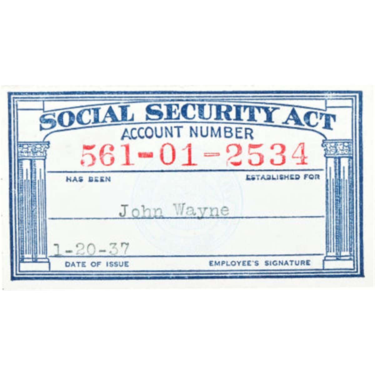 A Social Security Card, 1937.... (Total: 1 )