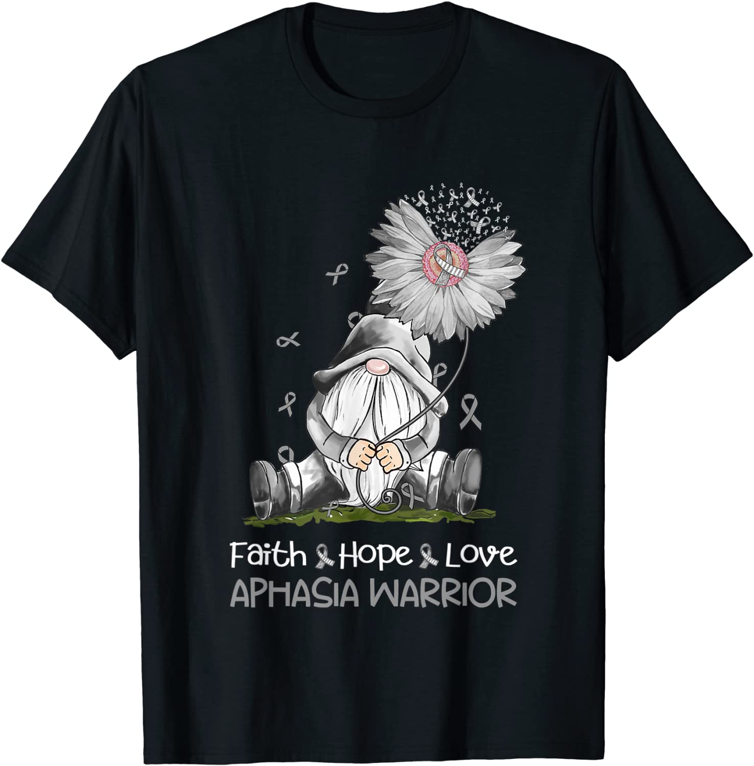 Amazon.com: I Wear Gray Gnome Aphasia Warrior Awareness ...