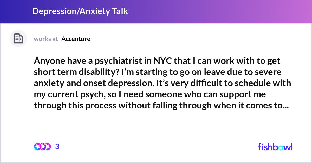 Anyone have a psychiatrist in NYC that I can work with to ...