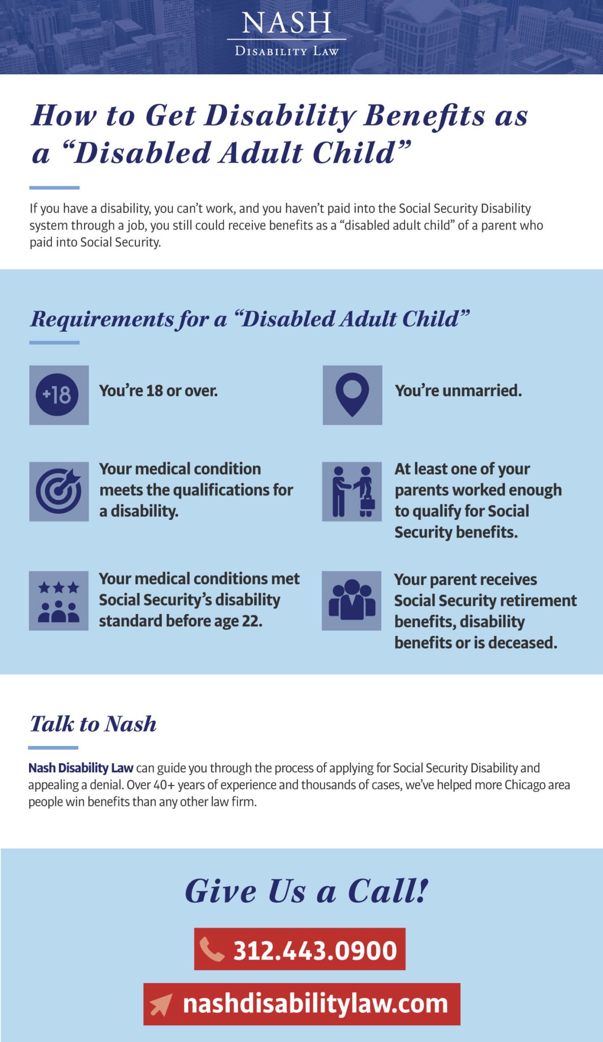 Benefits as a âDisabled Adult Childâ? Infographic