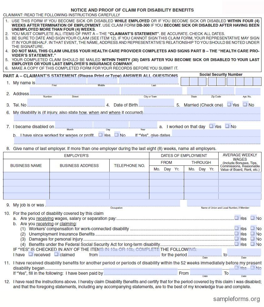 Ca Ssi Disability Forms