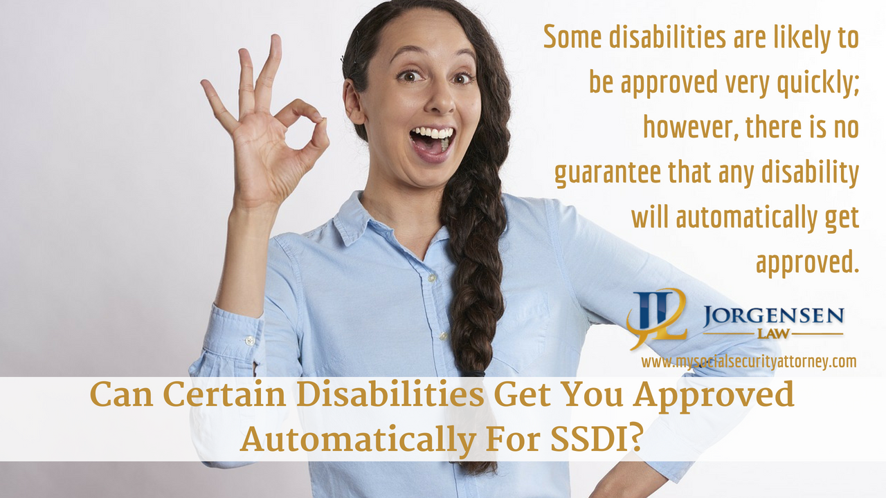 Can certain disabilities get you approved automatically ...
