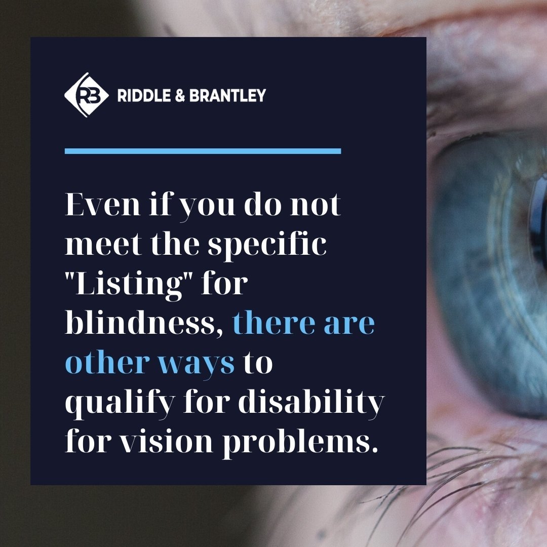 Disability for Blindness and Vision Problems: How to Qualify