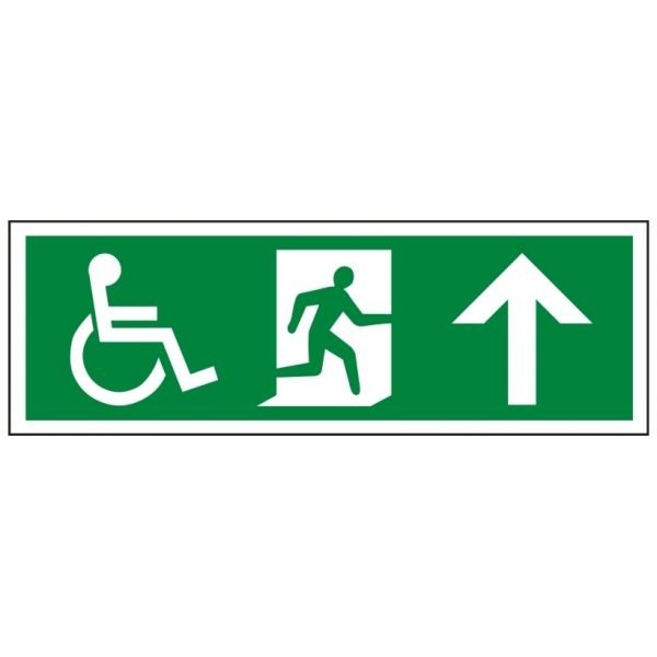 Disabled Running Man Arrow Up Sign
