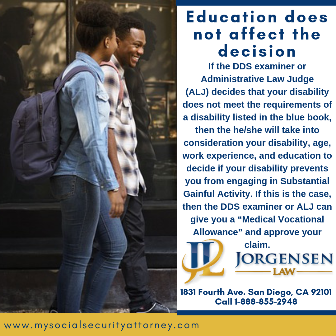 Does Education Affect an SSDI claim?
