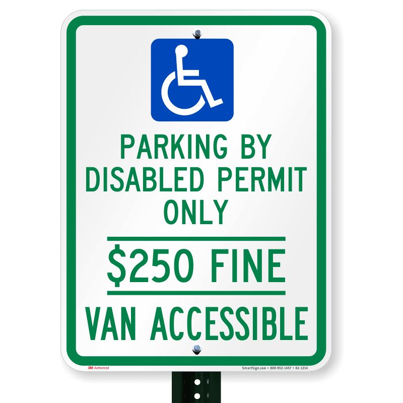 Florida Disabled Permit Parking, Van Accessible Sign, SKU: K2