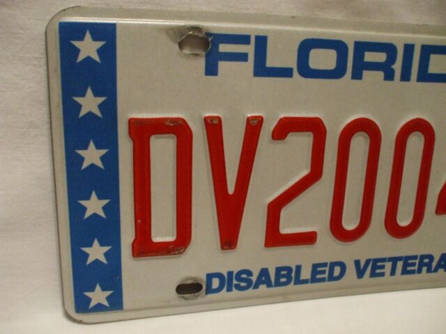 Florida Disabled Veteran DV2004D State License Plate 08/2015