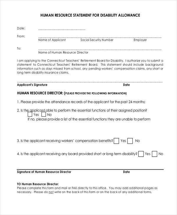 FREE 10+ Sample Social Security Disability Forms in PDF ...