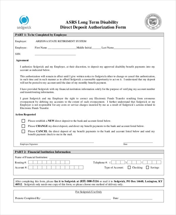 FREE 8+ Sample Social Security Direct Deposit Forms in PDF ...