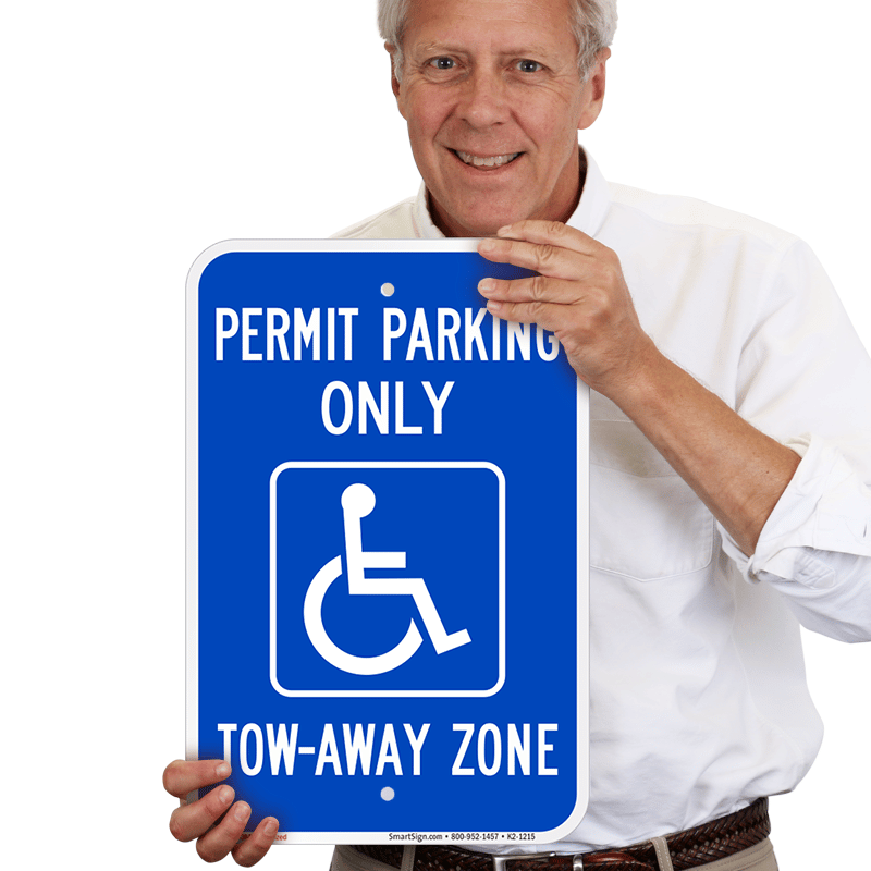 Georgia Accessible Permit Parking Only Sign, SKU: K2