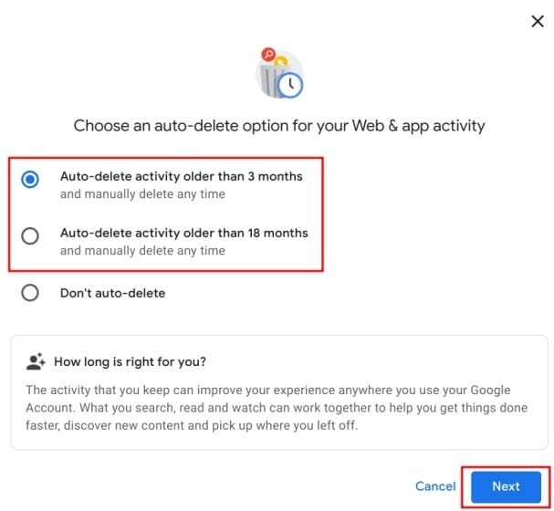 How to Auto Delete Web and Location History on Google?