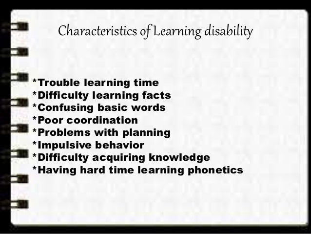 Learning Disability  Report