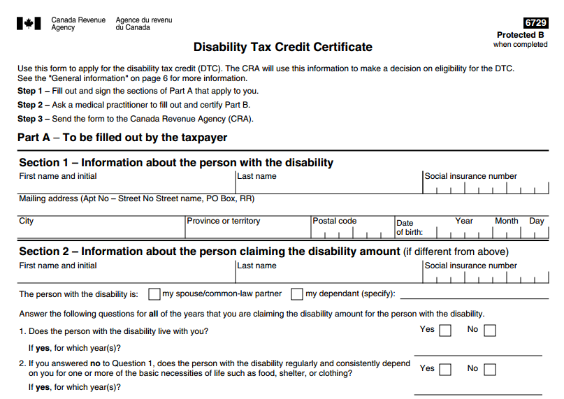 Losing Disability Tax Credit (DTC) Eligibility