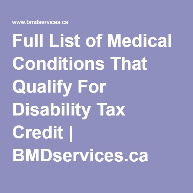 Medical conditions that qualify