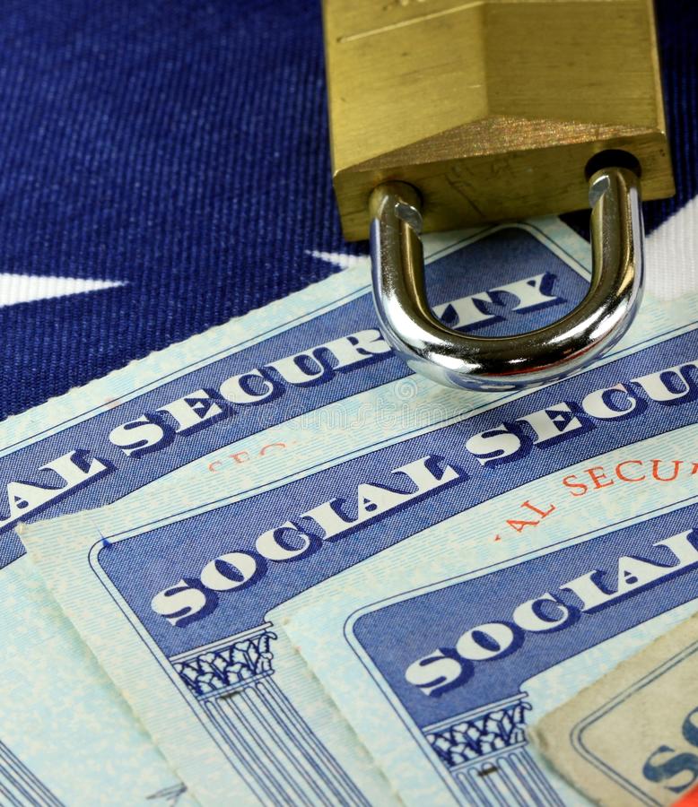 Padlock And Social Security Card
