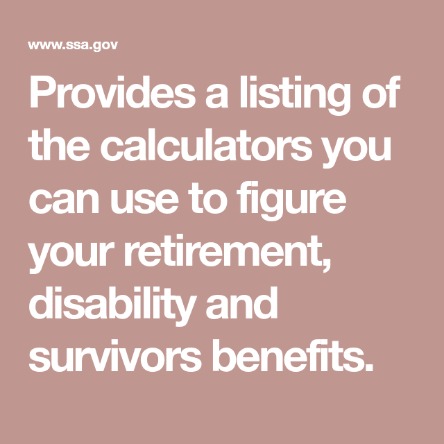 Provides a listing of the calculators you can use to figure your ...