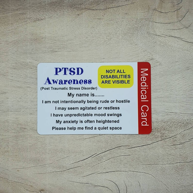 PTSD awareness Medical Card Disability Post Traumatic