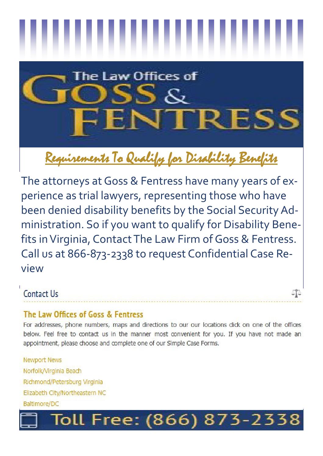 Requirements To Qualify For Disability Benefits by The Law ...