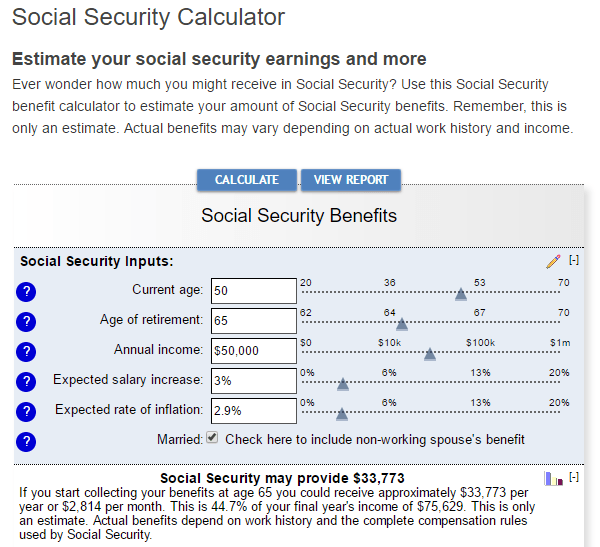 Retirement Calculator With Social Security Benefits