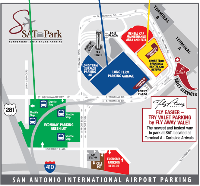 San Antonio Airport Parking [$5/day] SAVE up to 70% + Reviews