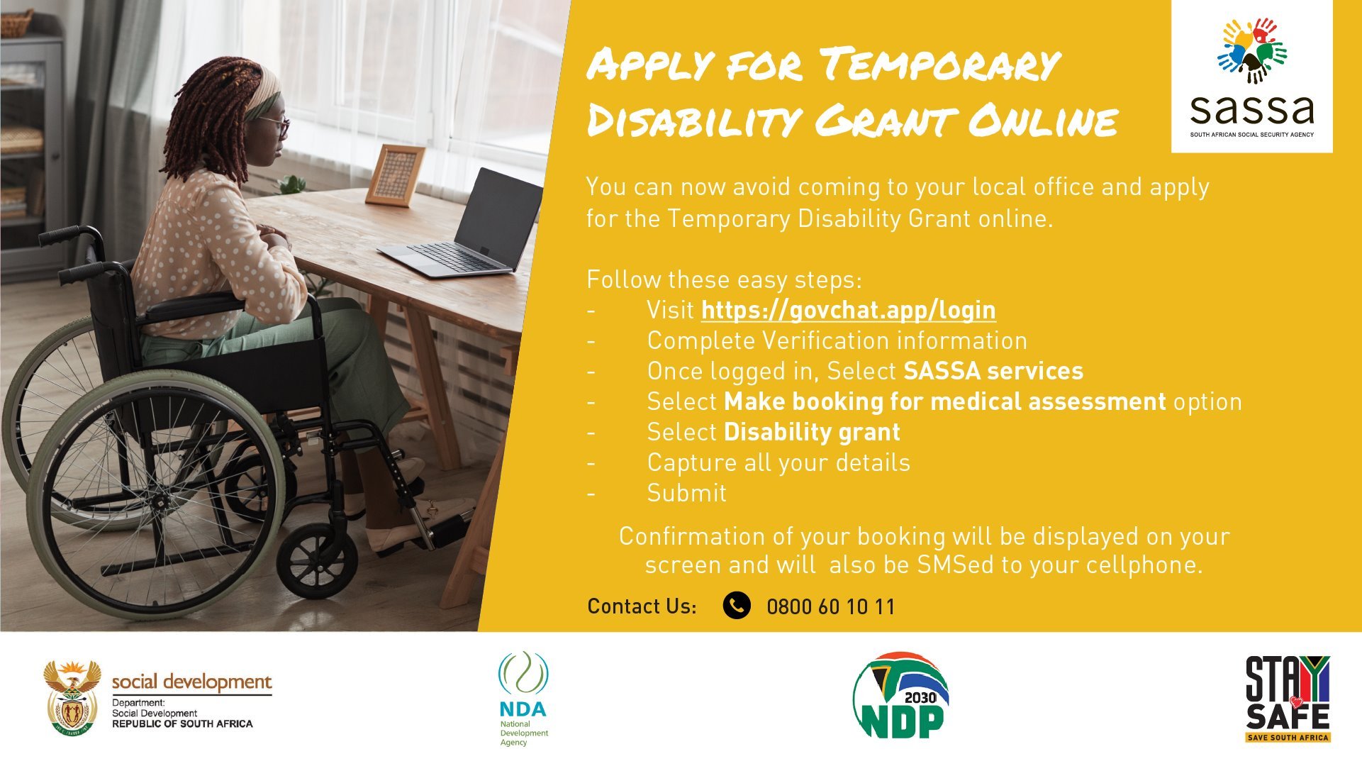 SASSA Temporary Disability Grant Application