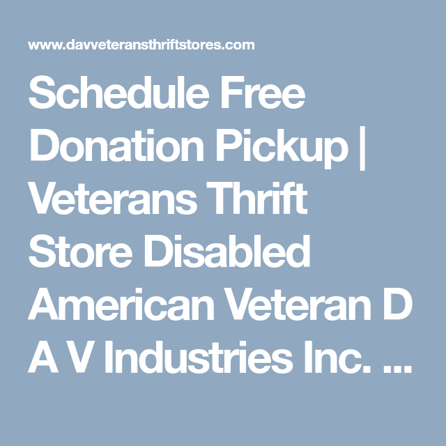 Schedule Free Donation Pickup