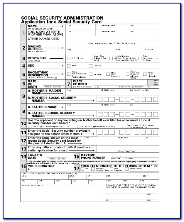 Social Security Disability Application Form Ct