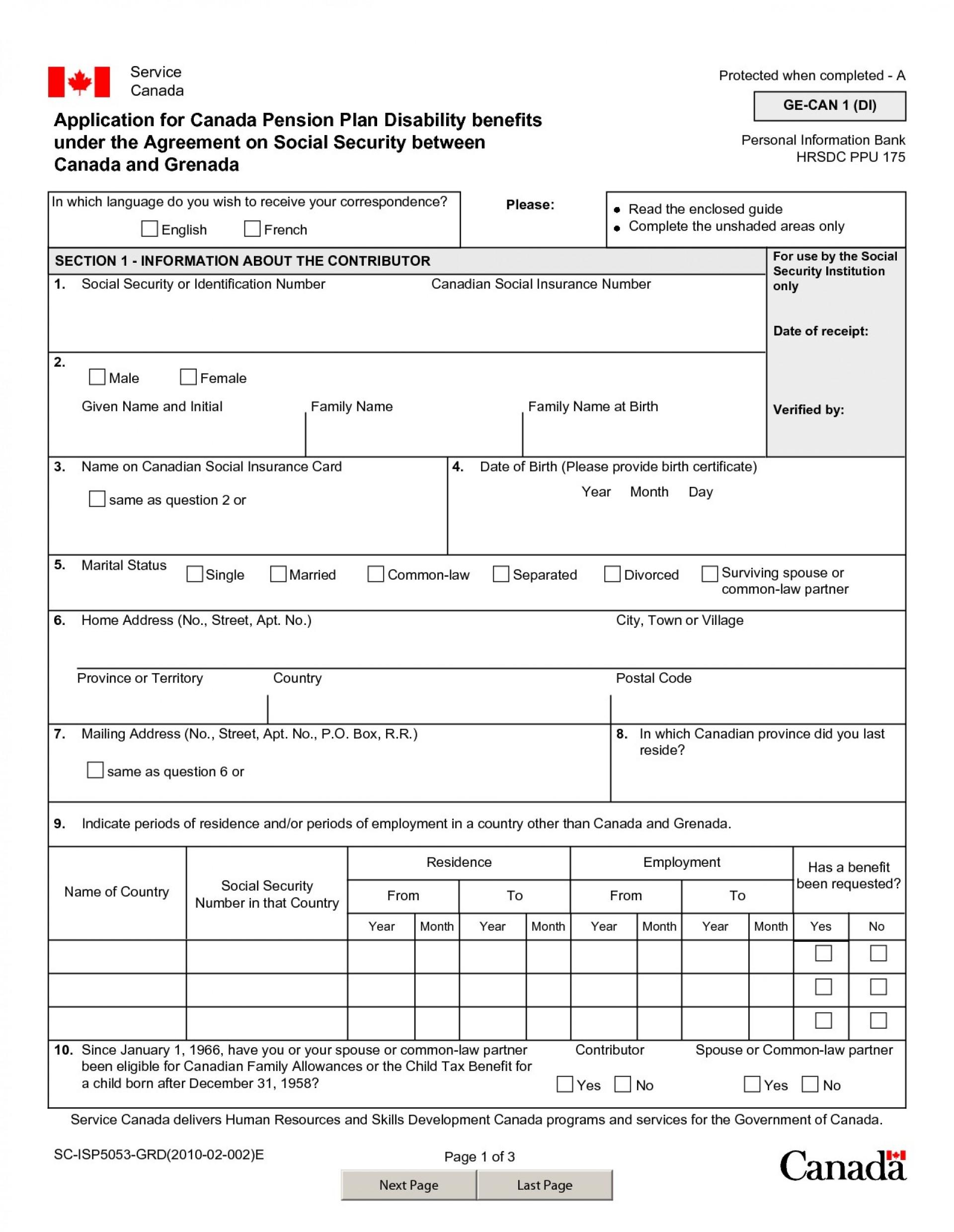 Social Security Disability Application Form For Child ...