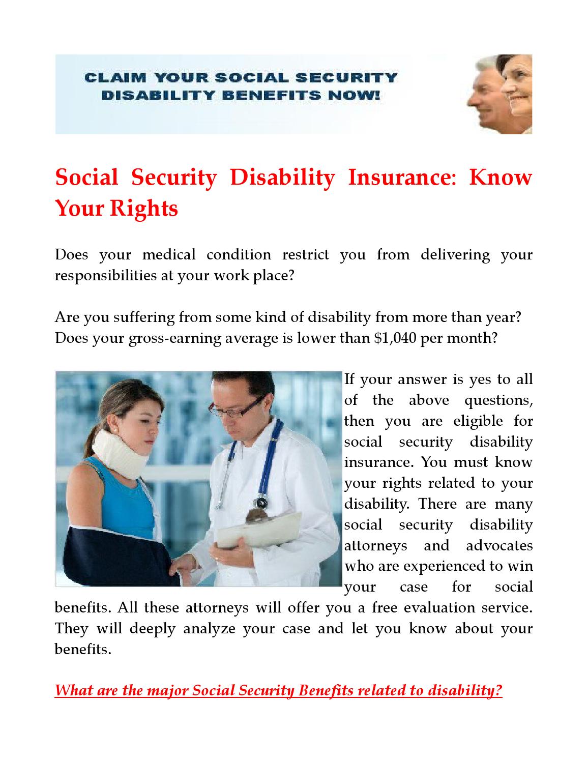Social Security Disability Insurance by Johnny Watson