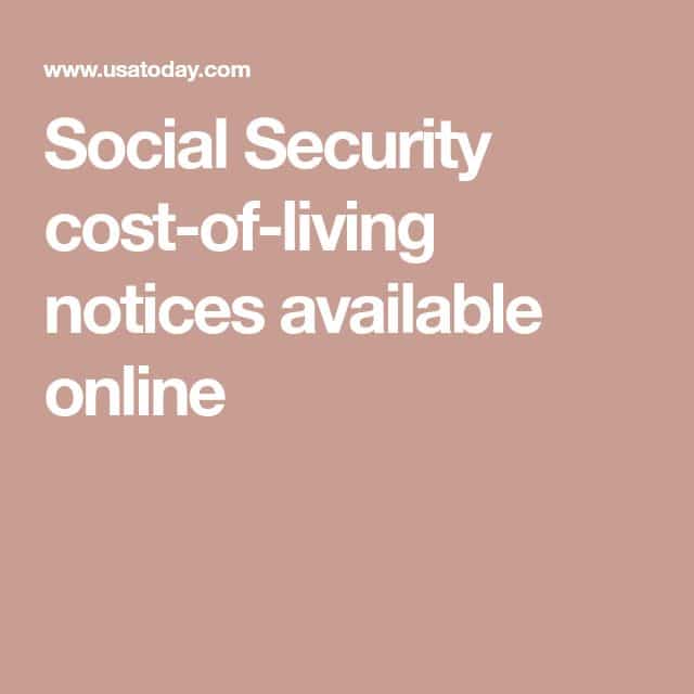 Social Security notices showing cost