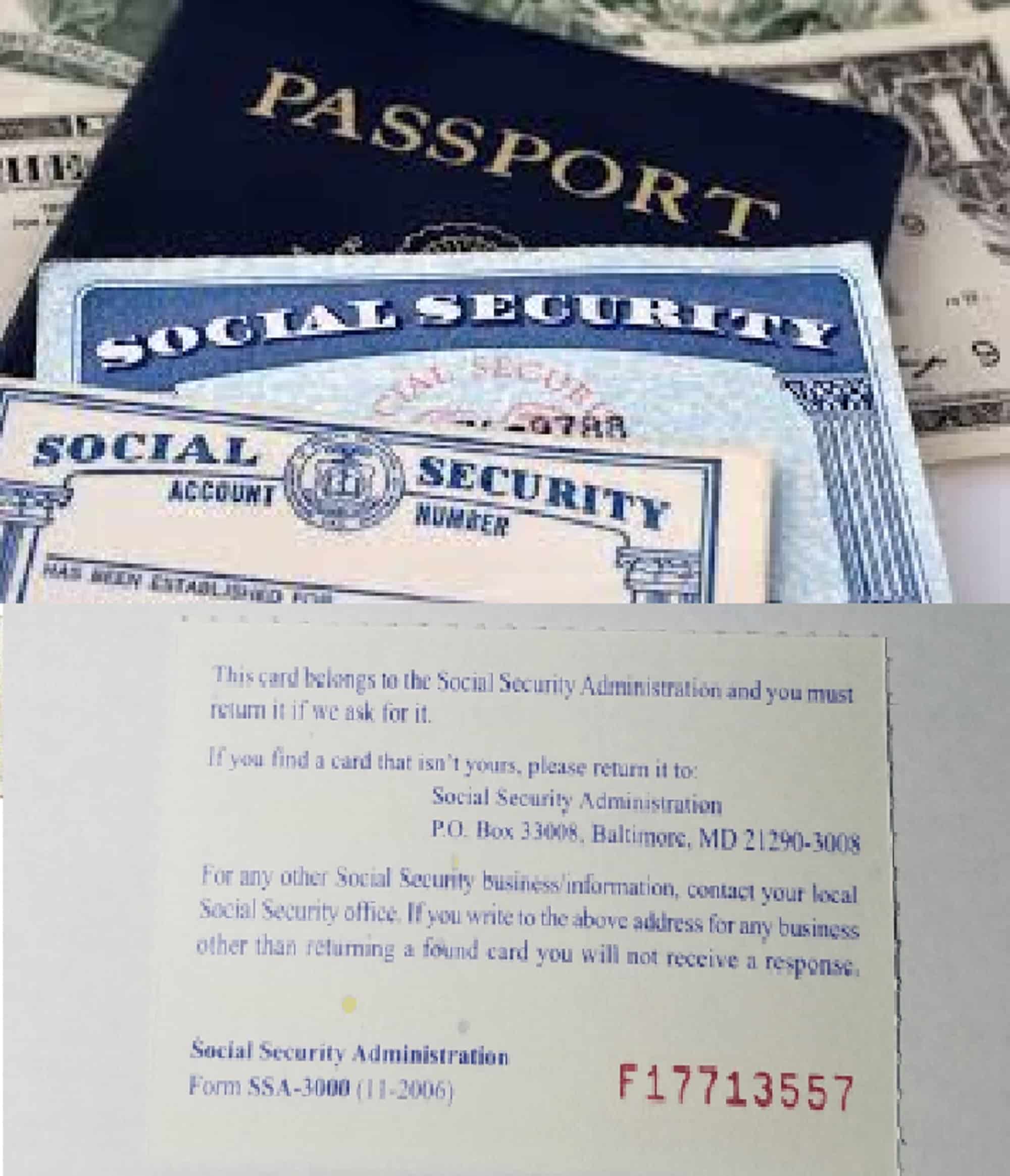 social security number and social security card online urgent travel