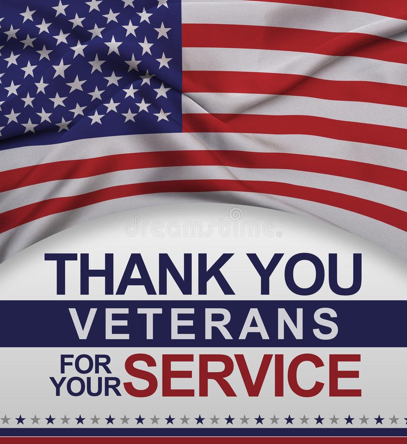 Thank You Veterans For Your Service Stock Illustration