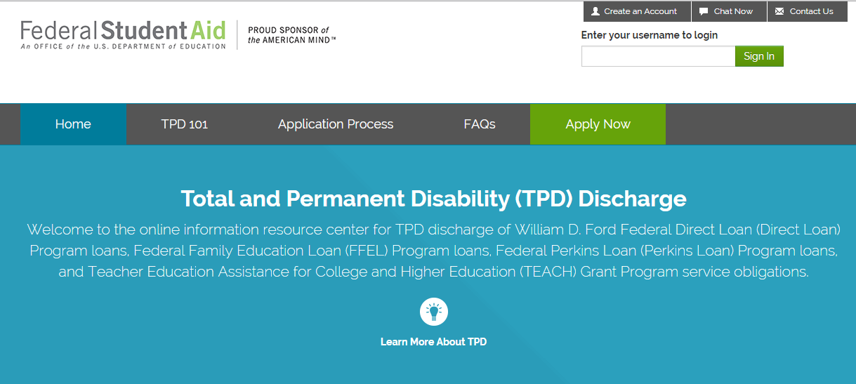 Total and Permanent Disability Discharge