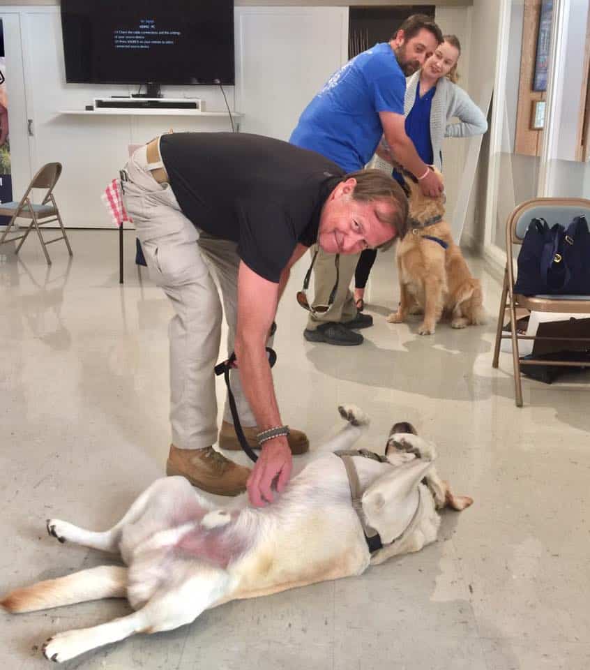 Trained Service Dogs Help Veterans with PTSD