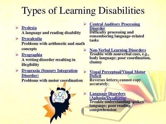 Types of learning disabilities in 2020