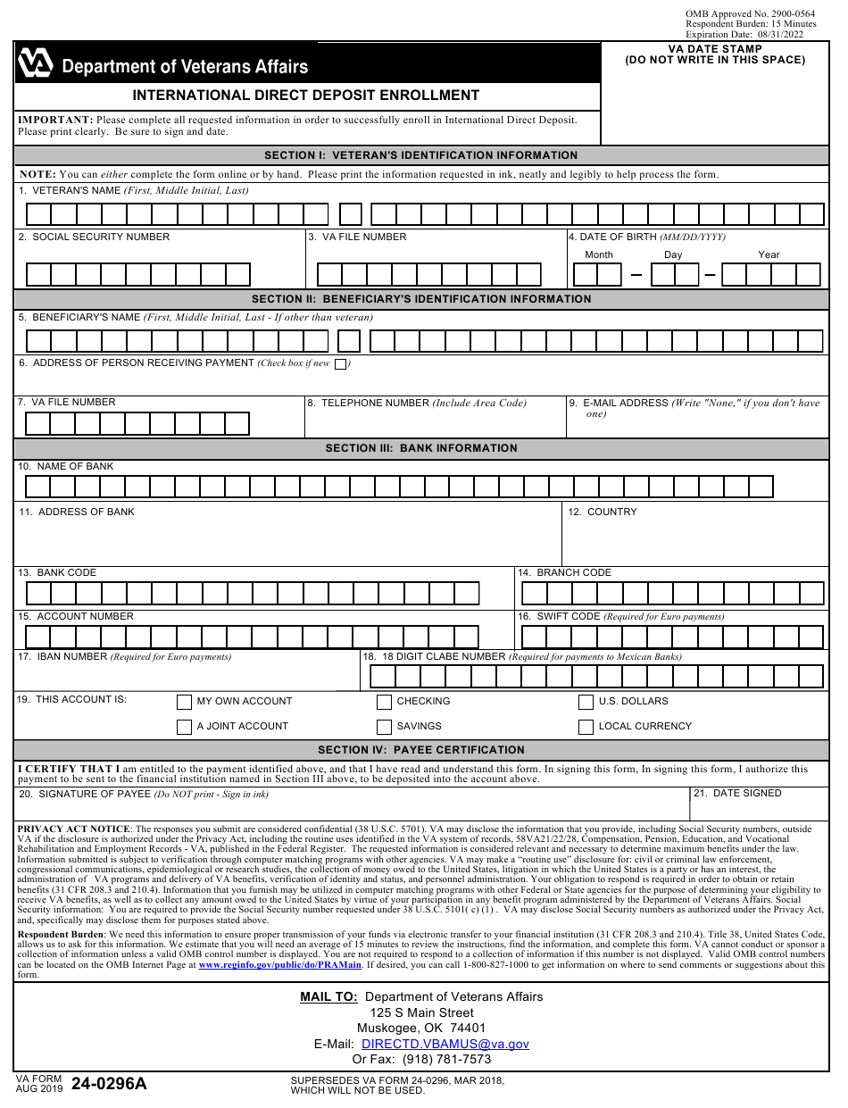 VA Form 24
