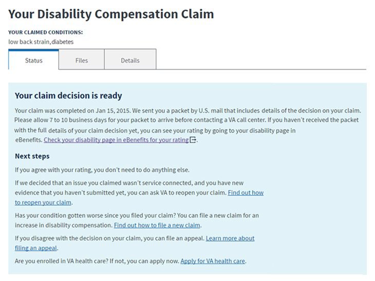 Vets.gov adds disability compensation claim status feature ...