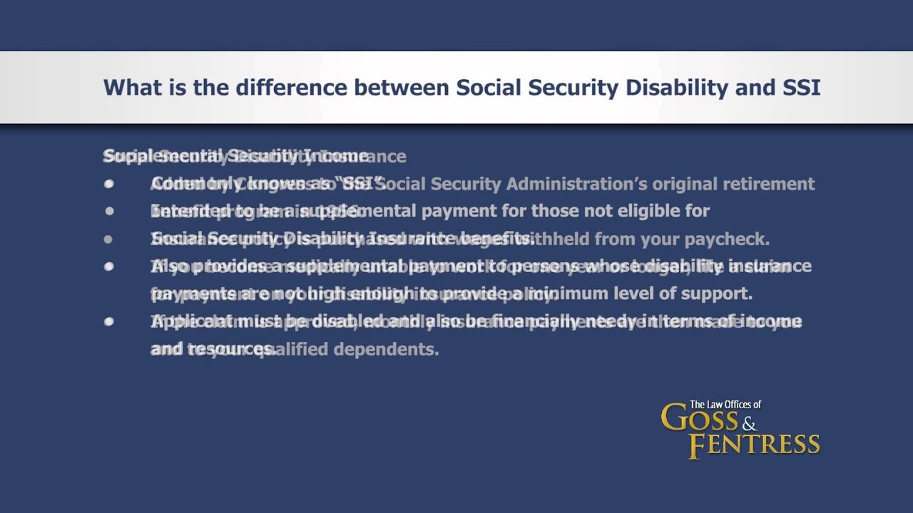 What is the difference between Social Security Disability ...