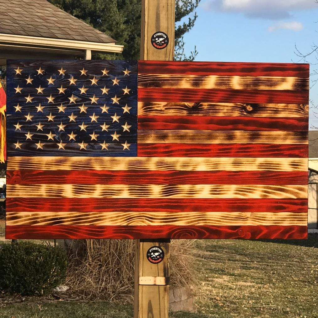 Wooden American Flags Vet Owned Business Etherton Hardwoods